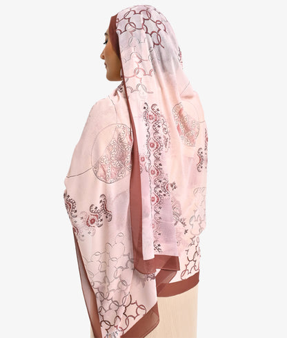 "Geometric Tapestry" Chiffon Scarf