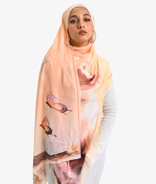 "Feline Fantasy" Chiffon Scarf